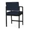 Lesro Lenox Steel Hip Chair Metal Frame, Black, RF Blueberry Upholstery LS1161 - alternate 2